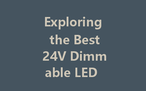 Exploring the Best 24V Dimmable LED Drivers for Your Lighting Needs