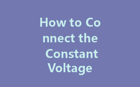How to Connect the Constant Voltage Drive Power Supply of Hongxu LED to the Light Strip