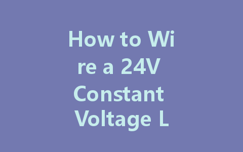 How to Wire a 24V Constant Voltage LED Driver: A Complete Guide