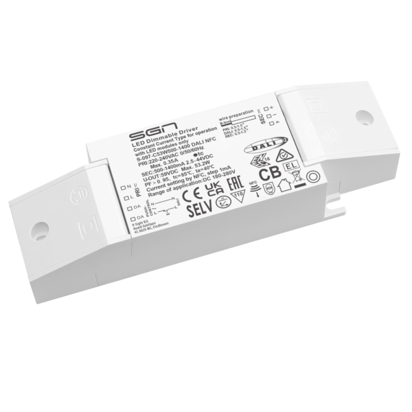 Constant Current Dimmable Driver DALI NFC 53w 500-1400ma