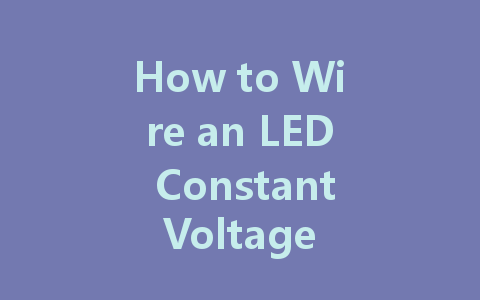 How to Wire an LED Constant Voltage Driver: A Step-by-Step Video Tutorial